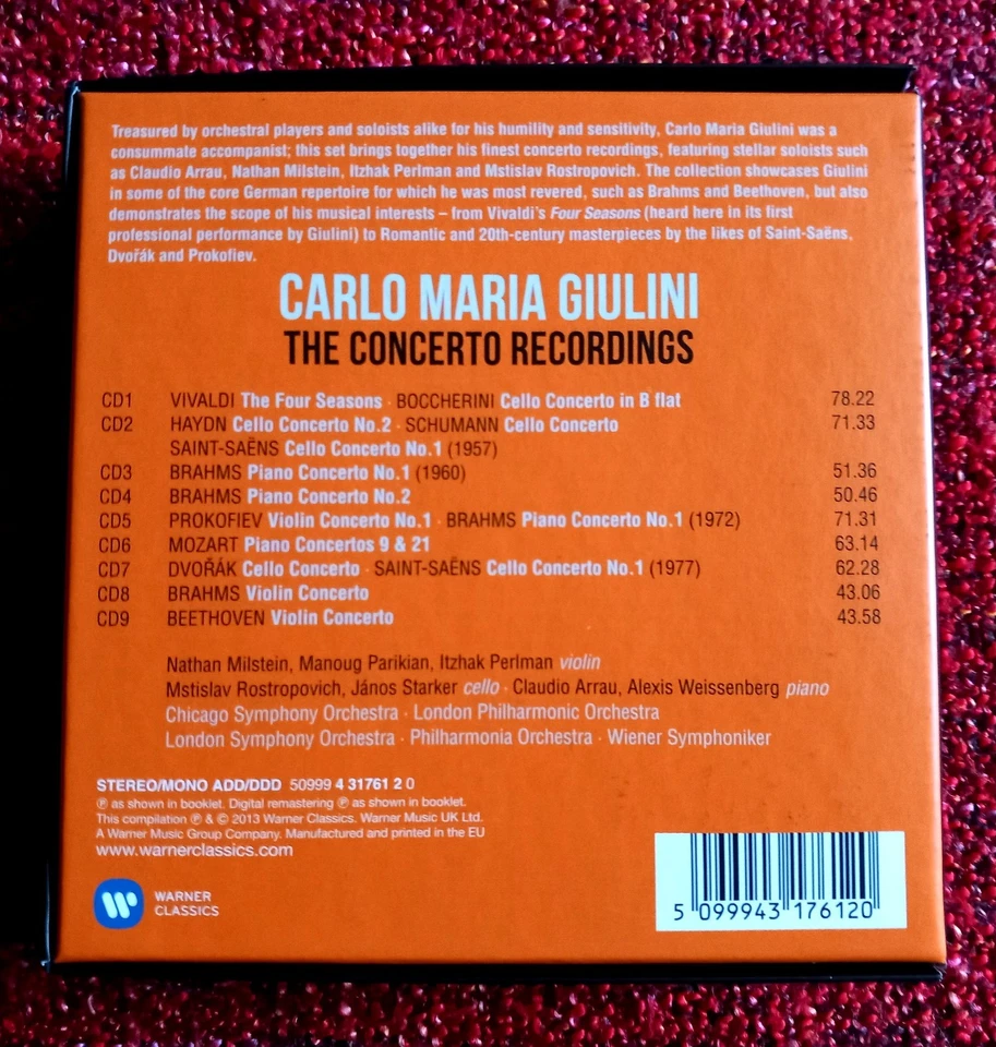 Giulini THE CONCERTO RECORDINGS Brahms Haydn Mozart Saint Saëns Schumann... - Immagine 2 di 4