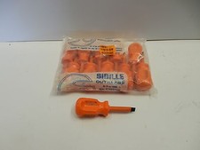 SIBILLE INSULATED SCREWDRIVERS 1/4" x 1-5/8" SIZE FLAT/ SLOTTED 10 PER LOT NEW