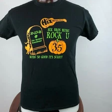 Hix Bros Music Shop Halloween Rock U Celebration Mens Graphic T-Shirt Shirt