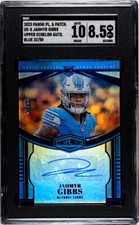 2023 Panini Plates & Patches Jahmyr Gibbs Upper Echelon AUTO RC 32/50 SGC 8.5/10