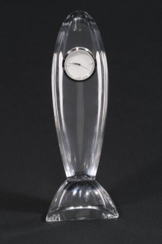 Waterford Kristall Raketenschiff Seiko analoge Schreibtischuhr von John Rocha
