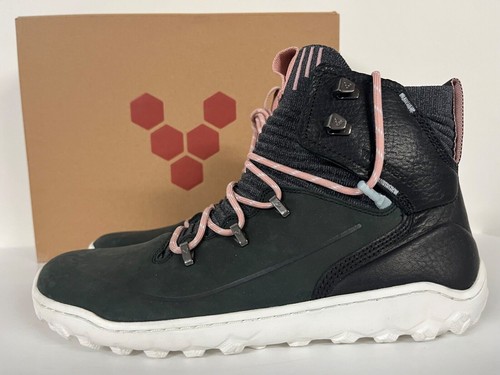 Wmns Vivobarefoot Tracker Decon Hiking Boots Black Rose Pink Minimalist Barefoot - Picture 2 of 15