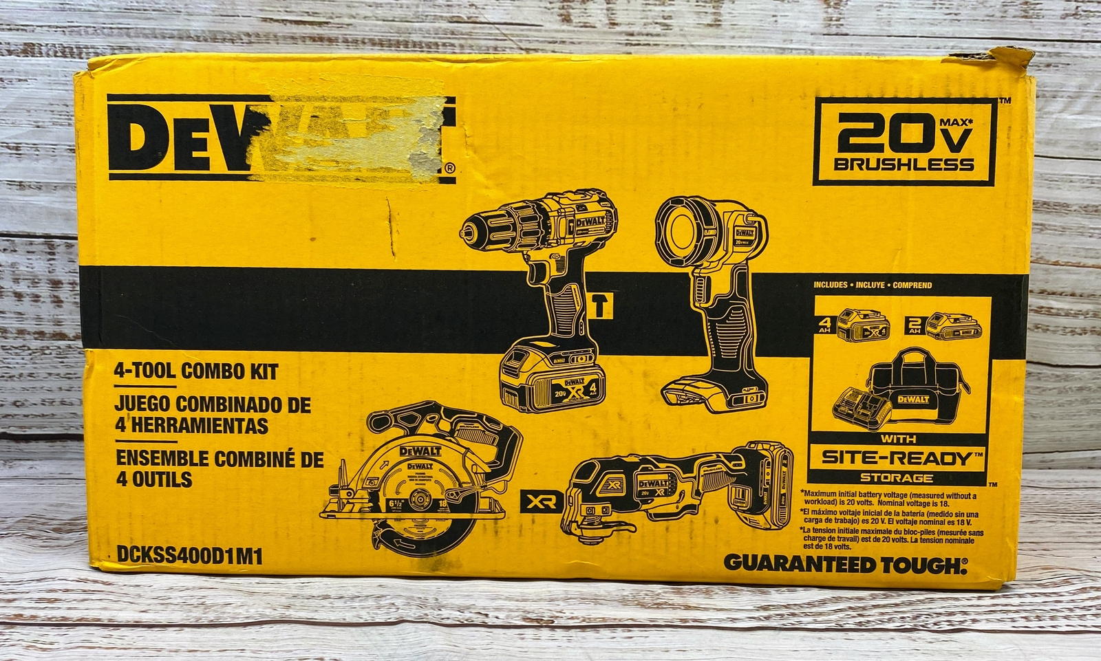 DEWALT 20V MAX Site-Ready 4 Tool Combo Kit (DCKSS400D1M1) - 885911909617 |  eBay