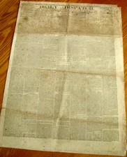 CIVIL WAR  CONFEDERATE RICHMOND VIRGINIA  NEWSPAPER  1861 WAR NEWS