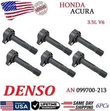 GENUINE DENSO 6x Ignition Coils 14-19 ACURA MDX MDX RLX TLX 3.5L V6 #099700-213