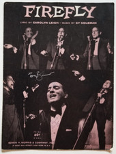 Tony Bennett REAL hand SIGNED 1958 Firefly Sheet Music JSA COA HIS PERSONAL COPY