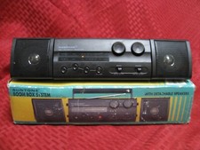 Vintage Suntone RR3000 mini Boom Box AM/FM Radio Detachable Dual Speakers Works