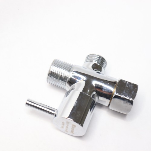 Brondell Toilet Valve Brass G7/8 Female x G15/16 Male x G1/2 Male T Adapter - Picture 3 of 5