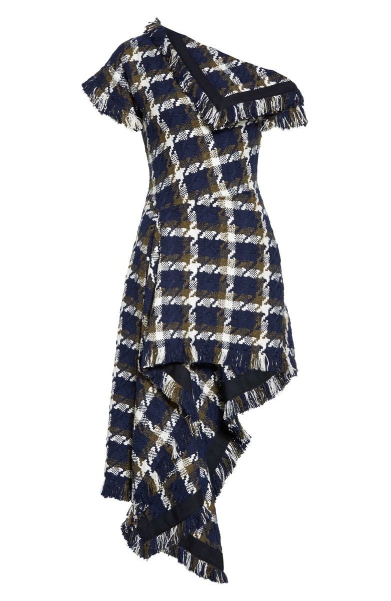navy blue dress for baby girl Monse Cut-Out Drawstring-Detail Mini Dress main image 1