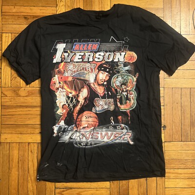 Allen Iverson - The Answer - D Bruze - Vintage Shirt - Rap Tee - Size L