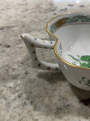 HEREND HVNGARY DEEP LEAF DISH 8725/AV SUGAR BOWL 680/RO Hungary