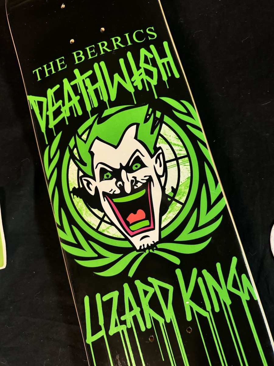 SUPER RARE Lizard King The Joker Deathwish Skateboard Deck Berrics