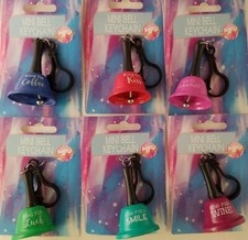 Key Chain Mini Hand Bells 2.5H x1.5D , Select: Theme