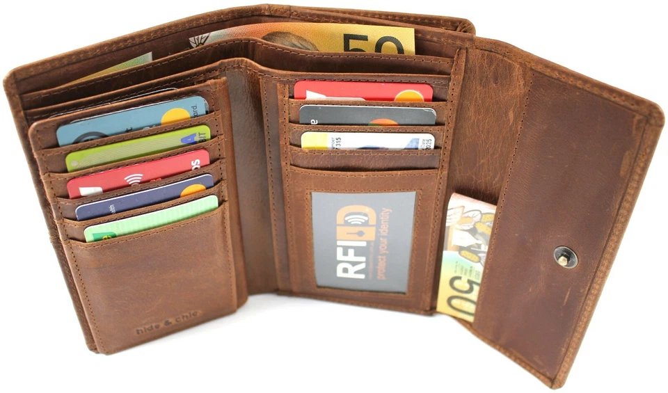 RFID SECURITY LINING. Quality Full Grain Cow Hide Leather Purse. Style No: 21004 - image 4 of 4