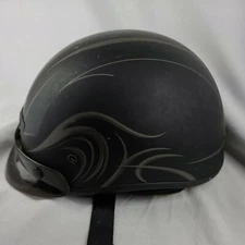 Gmax GM-35 Full Dress Solid Half Helmet Matte Black Motorcycle 