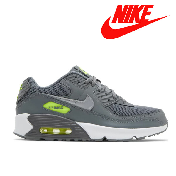 NIKE AIR MAX90 GS Smoke Grey Volt NEW SALE 100% AUTHENTIC DM3207-001 BOY  GIRL | eBay