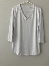 Susan Graver Modern Regular Liquid Knit Tunic - White sz S A390481 -