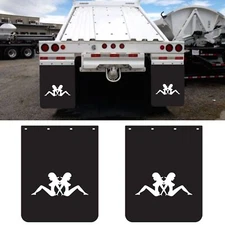 24"x30" Semi Truck Mud Flaps Heavy Duty Mudguards for Trailer Truck Black 1 Pair