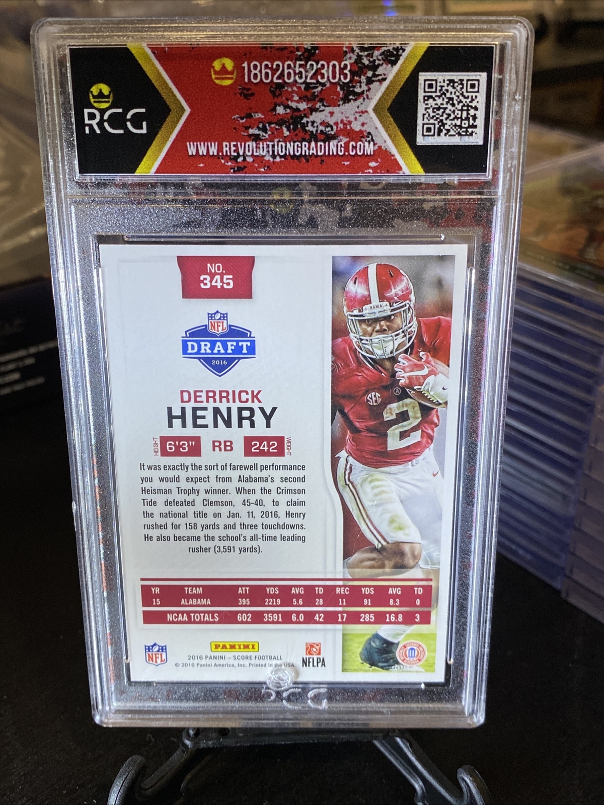 Derrick Henry 2016 SCORE JUMBO GOLD ZONE#345 73/99 RCG 9 RC 🔥Titans 🚜  Bama | eBay