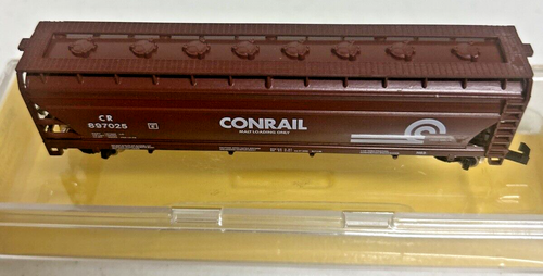 Lote de 4 coches de stock a escala Atlas N en tolva de flujo central 3705 de Case "Conrail' - Imagen 4 de 21