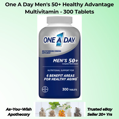 One A Day Men's 50+ Multivitamin - 300 Tablets for Heart & Immune Support