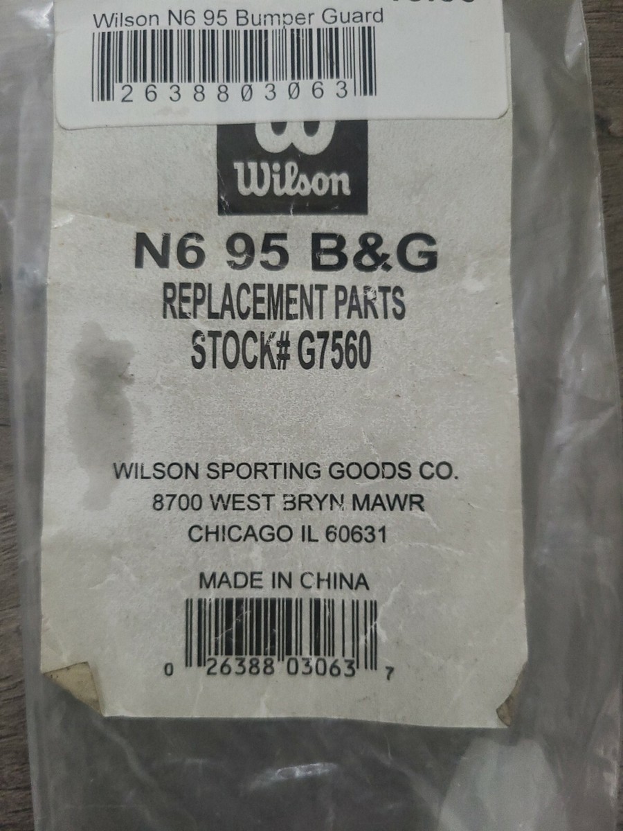 Wilson N6 95 bumper and grommets. Stock #G7560 | eBay