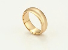 18k 18ct Yellow Gold Plated D Shaped Wedding Band  Ring . width=6mm . All sizes