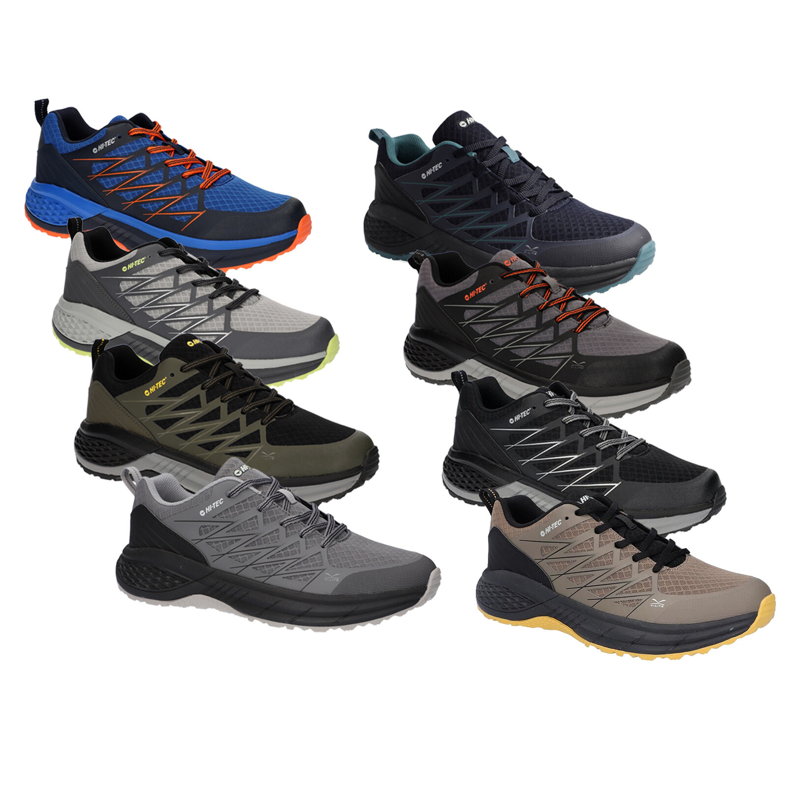 Men's Hi-Tec Trail Destroyer Lightweight Hiking Walking Shoes  