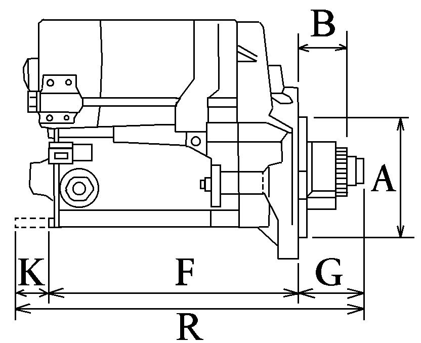 Démarreur de rechange pour tracteur et engin de chantier Denso 128000-8462