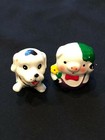 Lot of 2 Cute Porcelain/Ceramic Figurines - Dalmatian Pup and Pig — photo 1