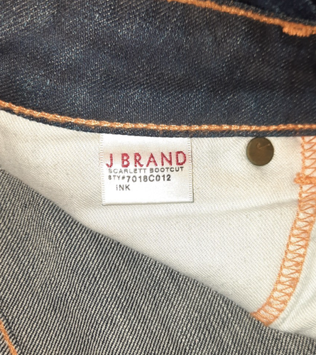 J Brand Scarlett Bootcut Blue Dark Wash Stretch Denim Jeans Women's Size: 25 - Picture 8 of 9