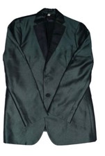 Burberry Men  s Luxury Wool Tuxedo Satin Notch Lapel Black   46 R  42 x 29