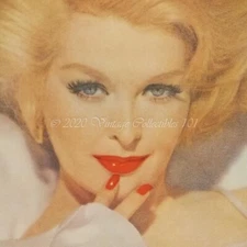 1961 Max Factor Sexy Red Satin Nail Polish Lipstick photo art decor vintage ad 