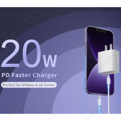 USB-C Fast Charger 20W Power Adapter 3/6Ft Cable For iPhone 14 13 12 11 XS XR X