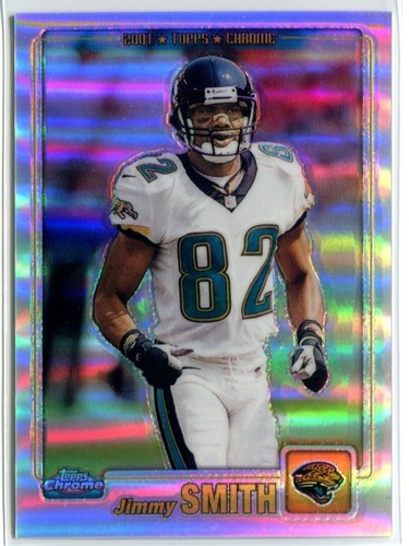 JIMMY SMITH 2001 Topps Chrome Football REFRACTOR Jaguars #57 /999 - Picture 2 of 4