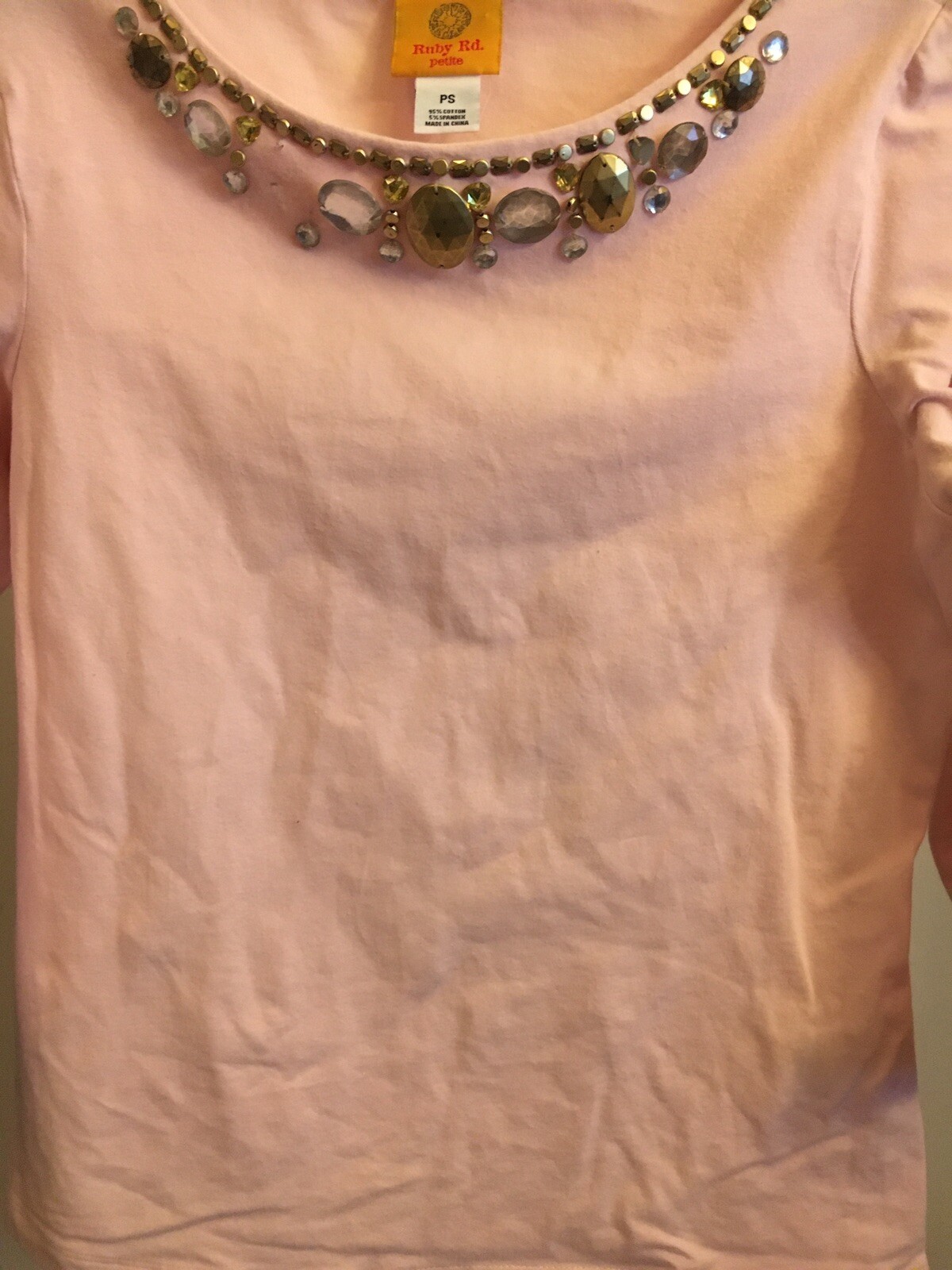 Woman's S Petite Ruby Rd Solid Pink Long Sleeve P… - image 5