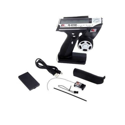 Flysky FS-GT3C LCD RC Transmisor 2.4Ghz 3CH + FS-GR3E, Receptor para RC Coche Barco - Imagen 9 de 10