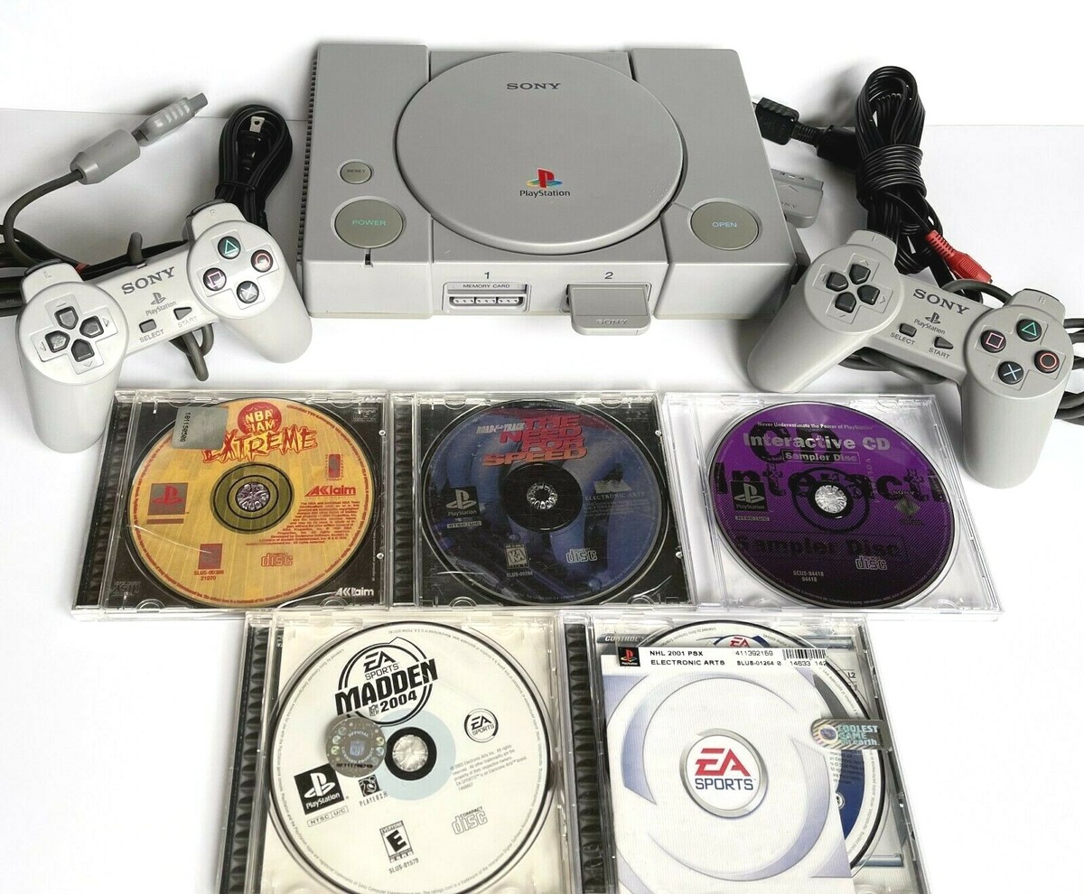 ORIGINAL VINTAGE SONY PLAYSTATION 1 PS1 HOME CONSOLE WITH 2