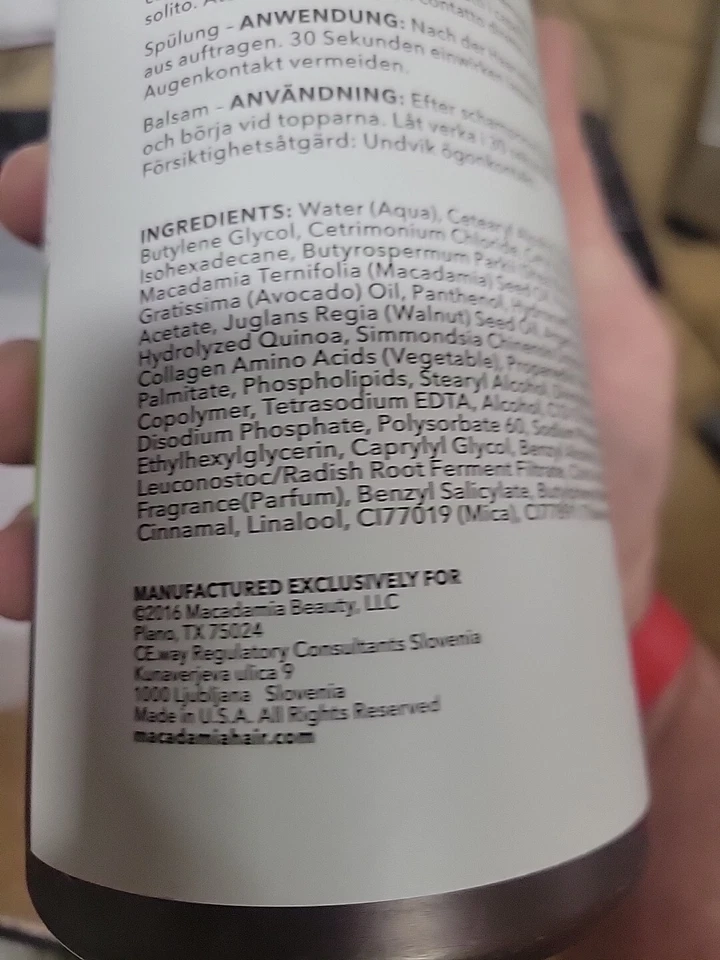 Acondicionador reparador sin peso de Macadamia, 33,8 oz Foto 4 de 4