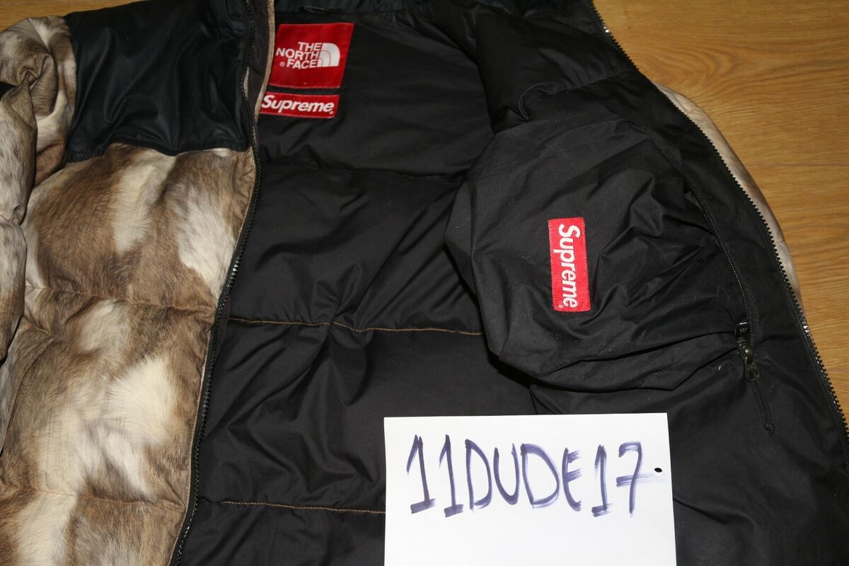 SUPREME x TNF FUR PRINT NUPTSE DOWN JACKET 13FW SMALL | eBay SUPREME x TNF FUR PRINT NUPTSE DOWN JACKET 13FW SMALL | eBay