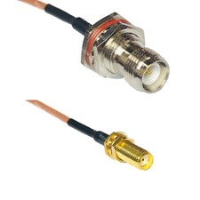 RG316 RP-TNC FEMALE BULKHEAD to SMA Female Long RF Cable Rapid-SHIP LOT
