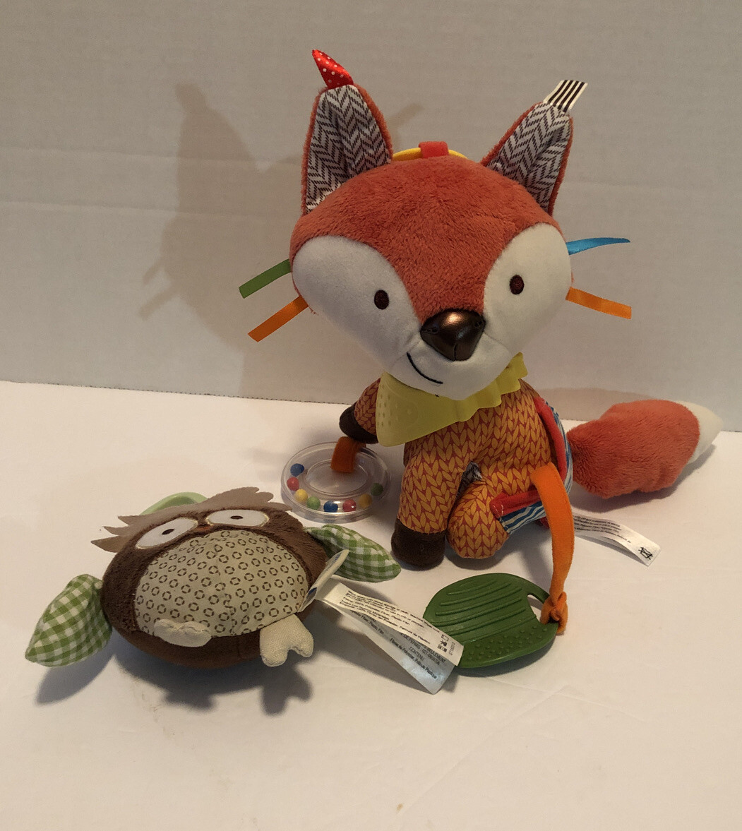 Skip Hop Bandana Fox Plush Animal Owl Baby Activity Toy Teether Pottery  Barn