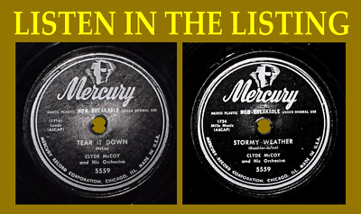 Clyde McCoy 78 RPM Mercury 5559 Stormy Weather Tear It Down Muted Blues Jazz VG+