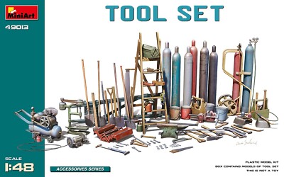 MINIART MODELS 1/48 Tool Set: Various Tools & Equipment MIA49013-NEW