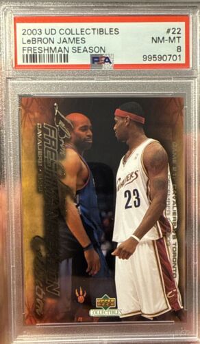 2003 Upper Deck Collectibles RC Lebron James Freshman Season PSA Vince Carter