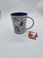Peanuts Charlie Brown Snoopy Blue and White M...