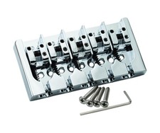 Bass Bridge String Spacing 18mm, Alloy 5 String A Style Bridge GB507, Chrome 