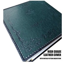 Large Magnetic Self-Stick Picture Album with Leather Vintage Inspired Cover 40