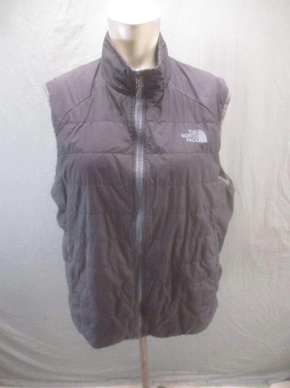 The North Face Size L Mens Black Fleece Lined Full Zip Pockets Outdoor Vest 849