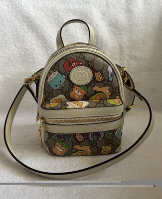 Gucci x Pikarar GG Supreme MonogMini Backpack Detachable Strap.